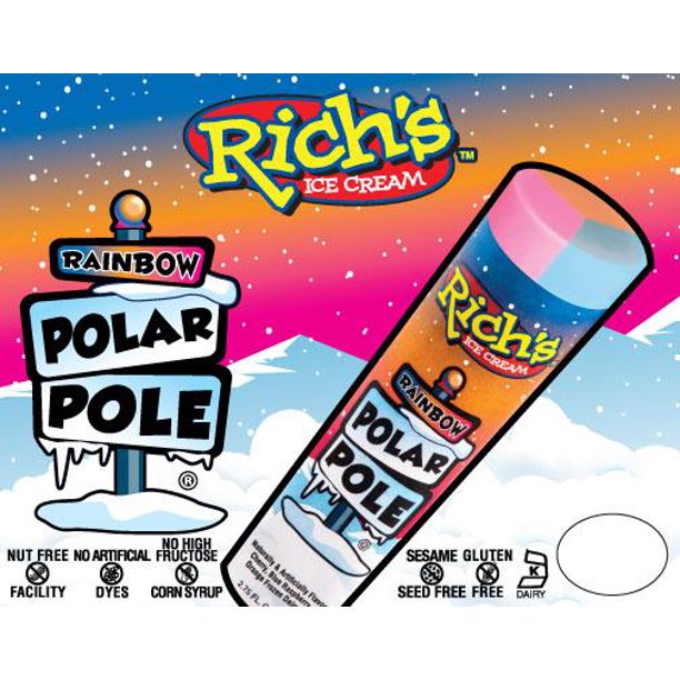Rich's Polar Pole Rainbow Tube - Sweetheart Ice Cream